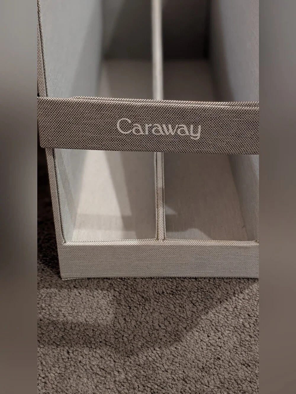 CARAWAY BAKEWARE CANVAS STORAGE BIN HOLDER ORGANIZER EUC